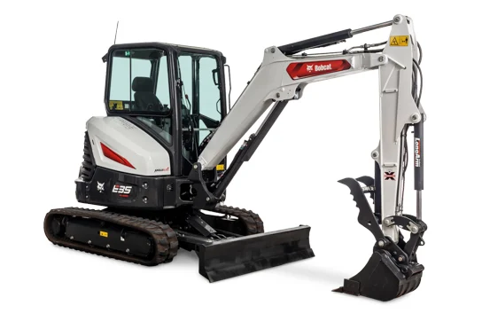 7535 PELLE EXCAVATRICE BOBCAT E35 CHENILLES DE CAOUTCHOUC ET POUCE HYDRAULIQUE