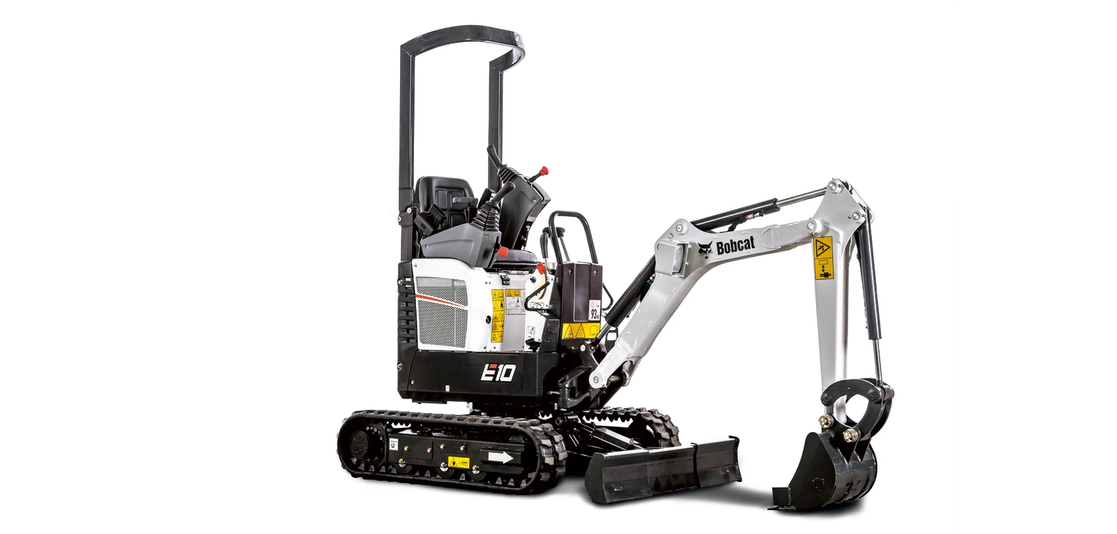 7510 PELLE BOBCAT E10 CHENILLES DE CAOUTCHOUC ET POUCE HYDRAULIQUE